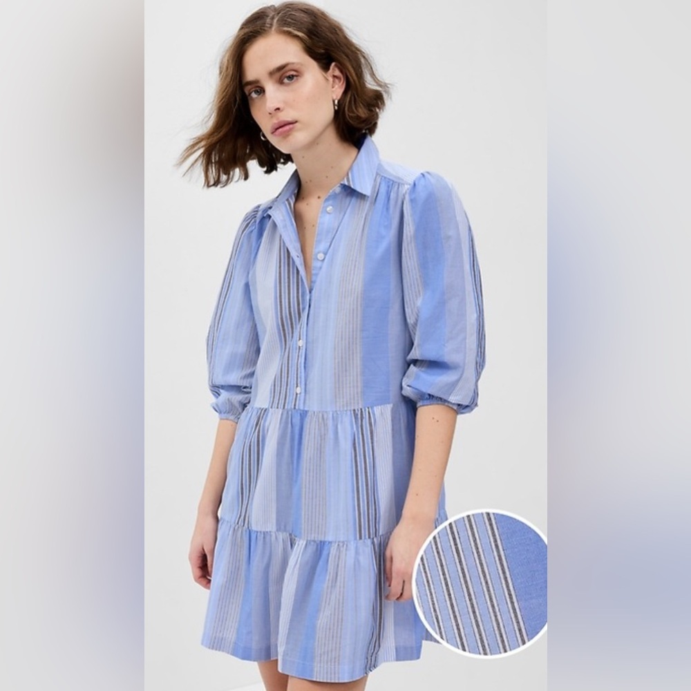 GAP Blue and White Striped Dress
